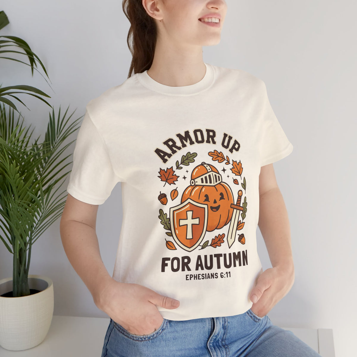 Armor Up Pumpkin Tee | Christian Halloween, Autumn Faith Shirt