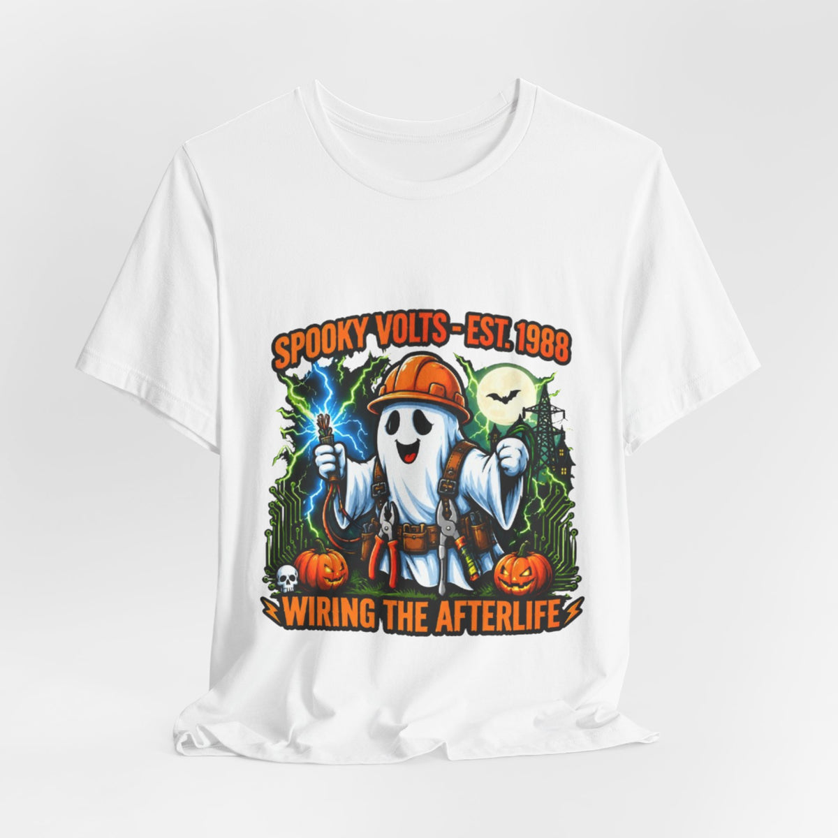 Spooky Volts 'Wiring the Afterlife' Halloween Tee