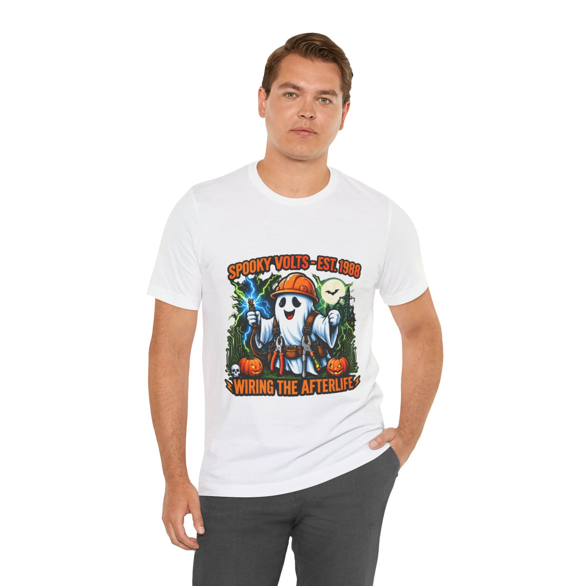 Spooky Volts 'Wiring the Afterlife' Halloween Tee