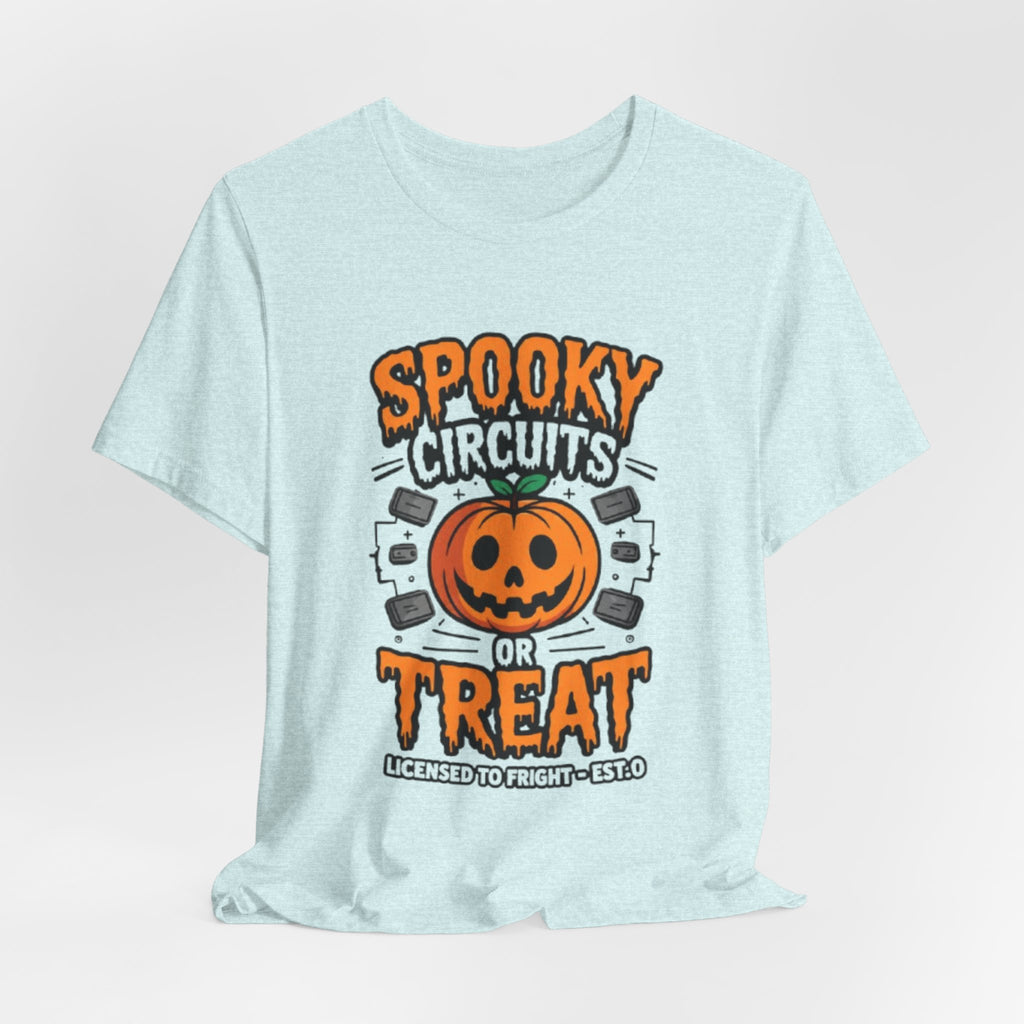 Spooky Circuits or Treat T-Shirt — Halloween Pumpkin Tech Tee