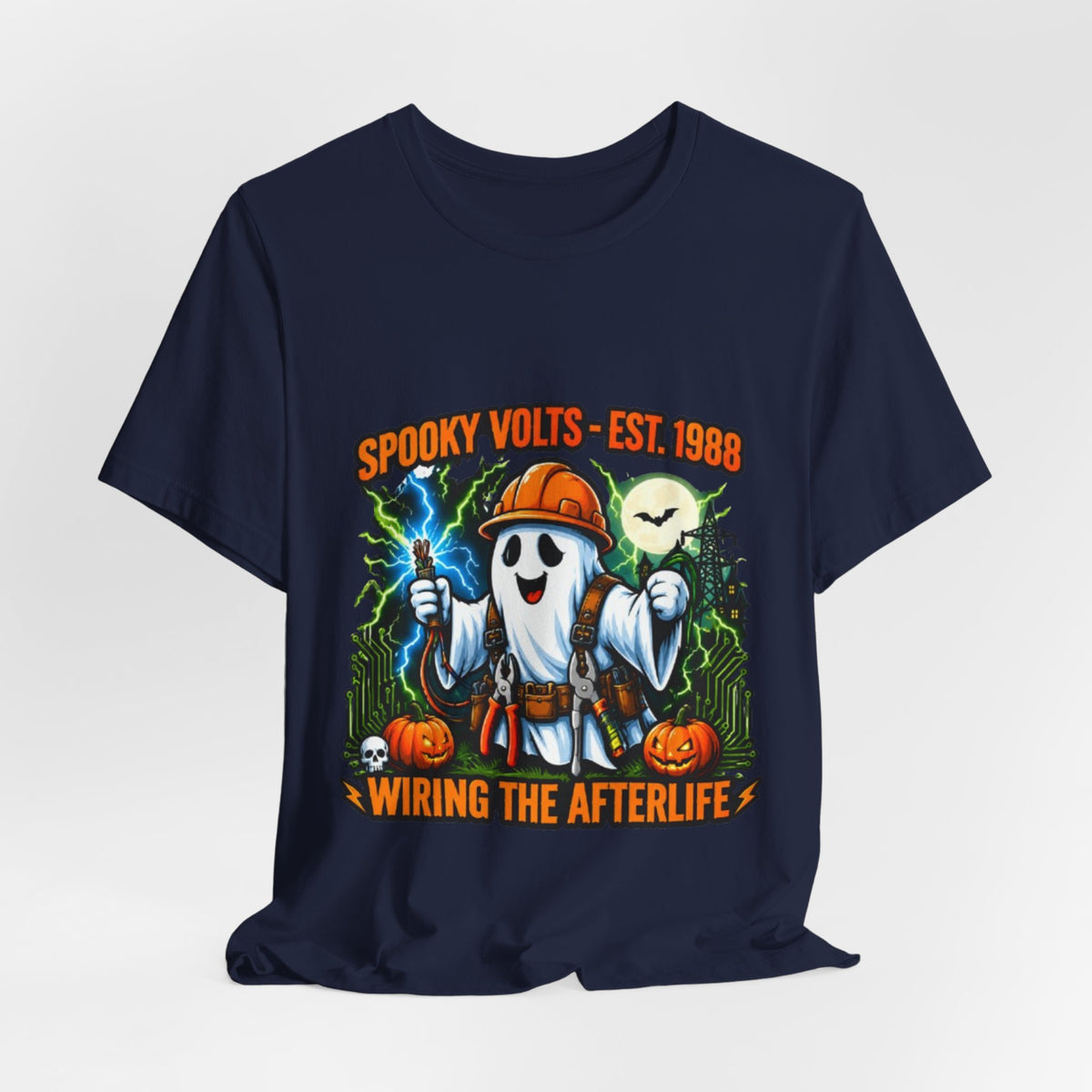 Spooky Volts 'Wiring the Afterlife' Halloween Tee