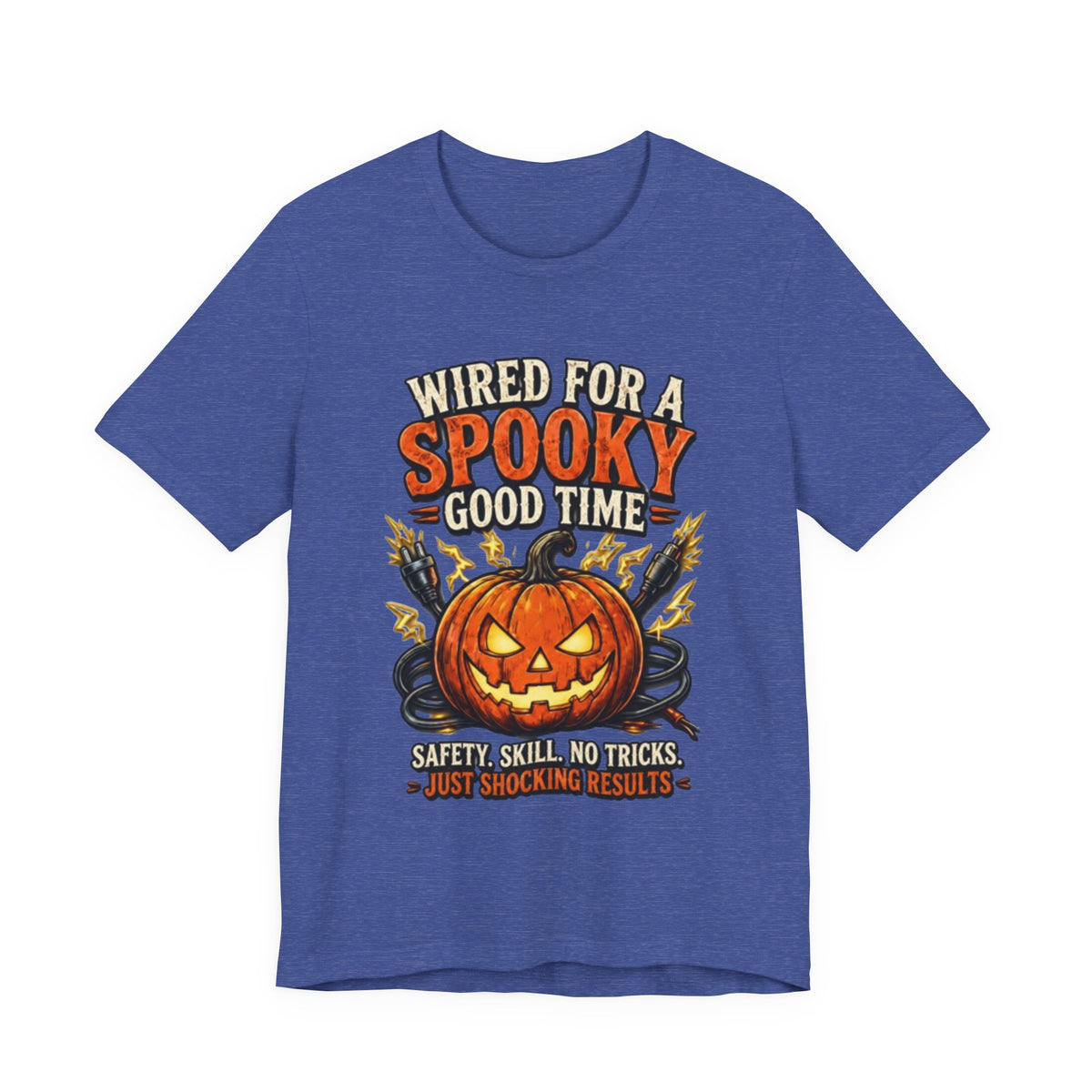 Spooky Good Time Pumpkin T-Shirt — "Wired for a Spooky Good Time" Halloween Tee