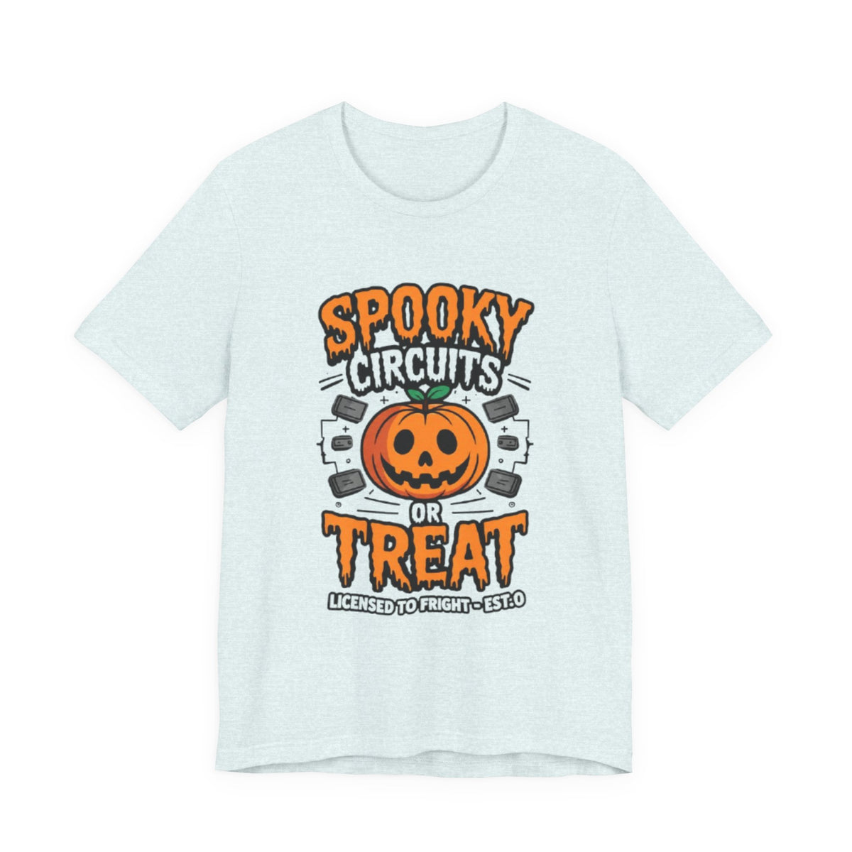 Spooky Circuits or Treat T-Shirt — Halloween Pumpkin Tech Tee