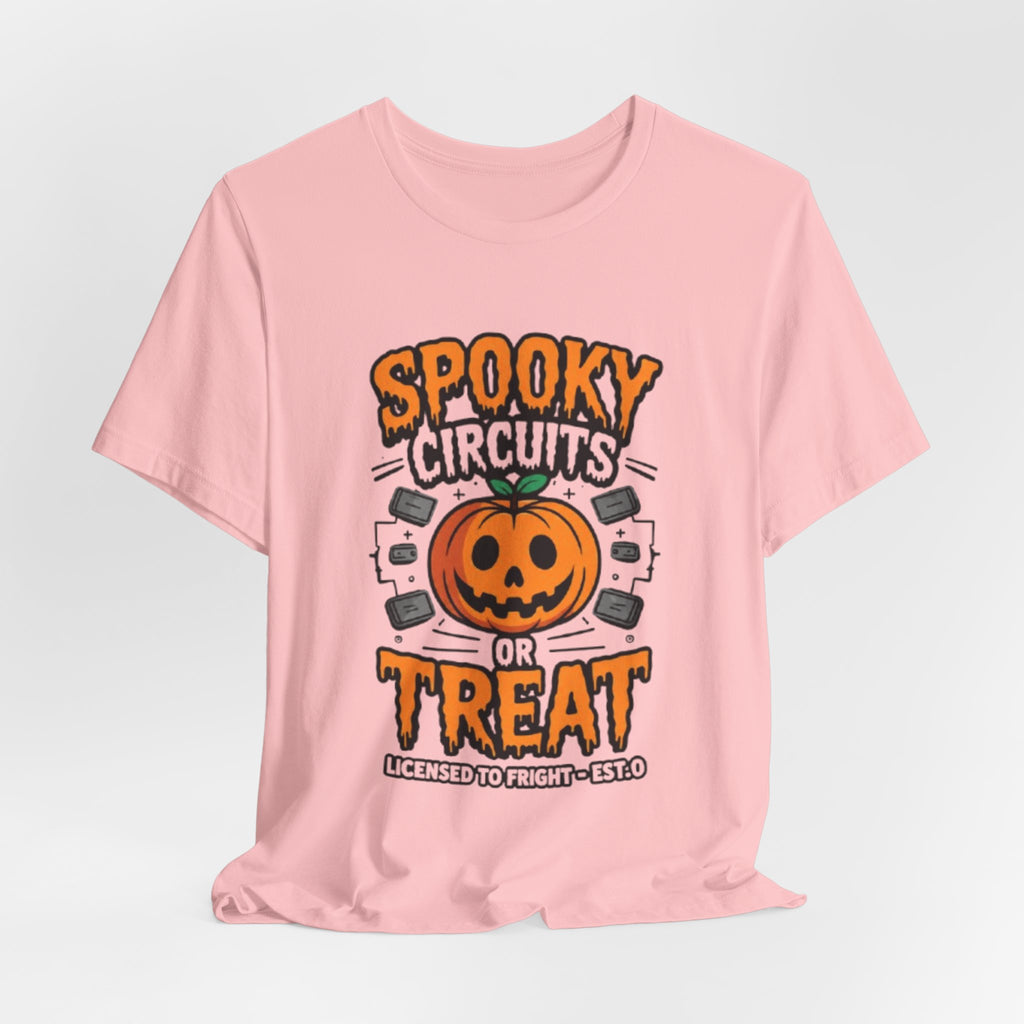 Spooky Circuits or Treat T-Shirt — Halloween Pumpkin Tech Tee