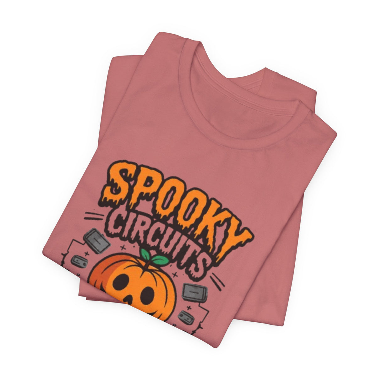 Spooky Circuits or Treat T-Shirt — Halloween Pumpkin Tech Tee