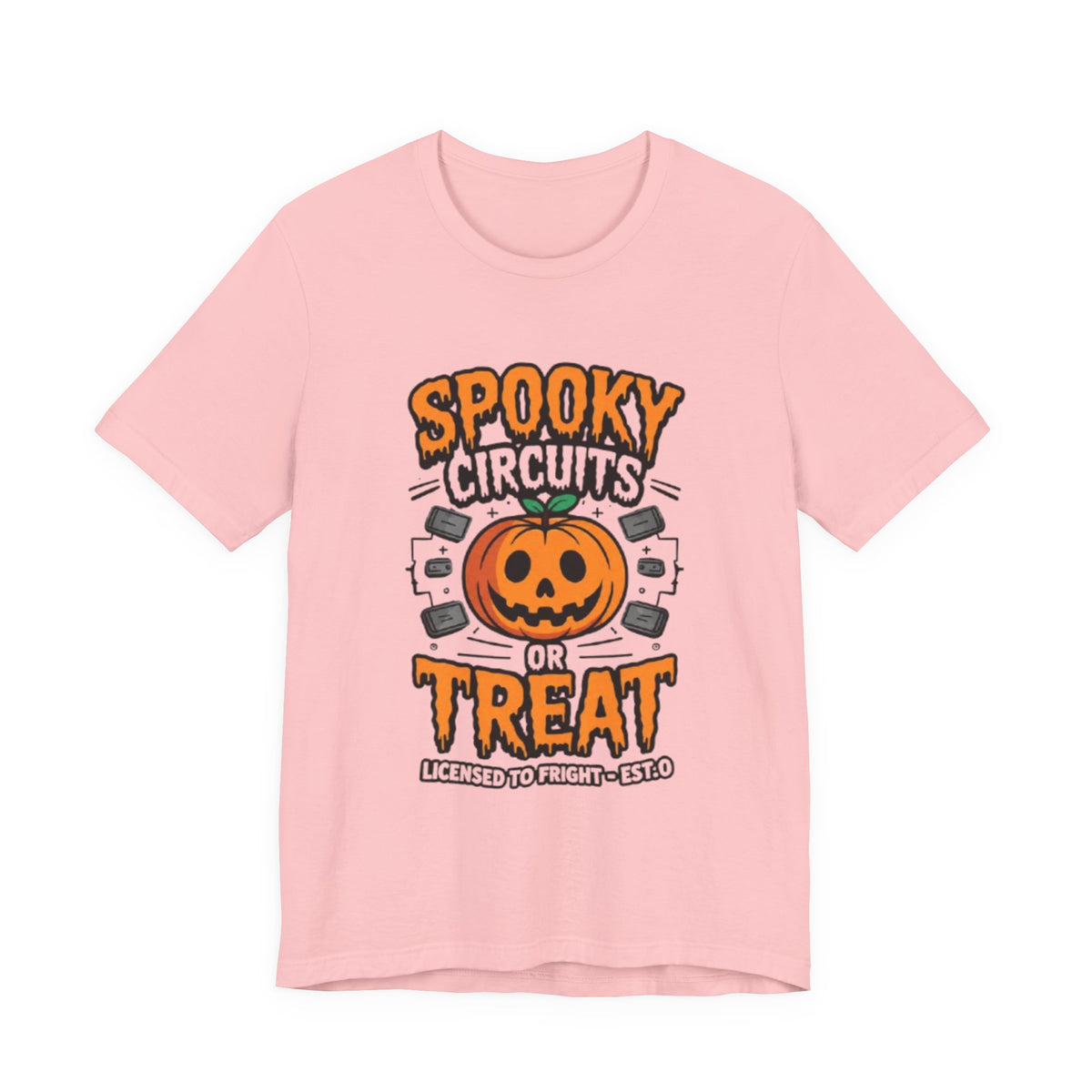 Spooky Circuits or Treat T-Shirt — Halloween Pumpkin Tech Tee