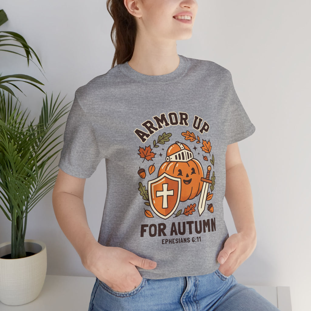 Armor Up Pumpkin Tee | Christian Halloween, Autumn Faith Shirt