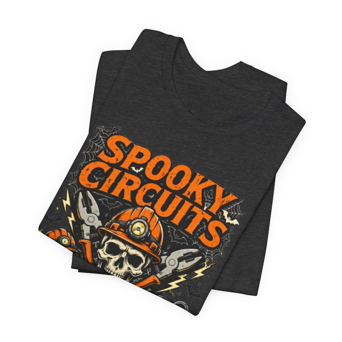 Spooky Circuits Halloween T-Shirt — "Shock or Treat" Skull & Pumpkin Tee