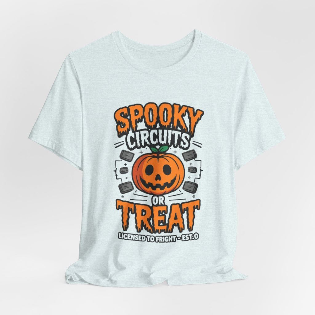 Spooky Circuits or Treat T-Shirt — Halloween Pumpkin Tech Tee
