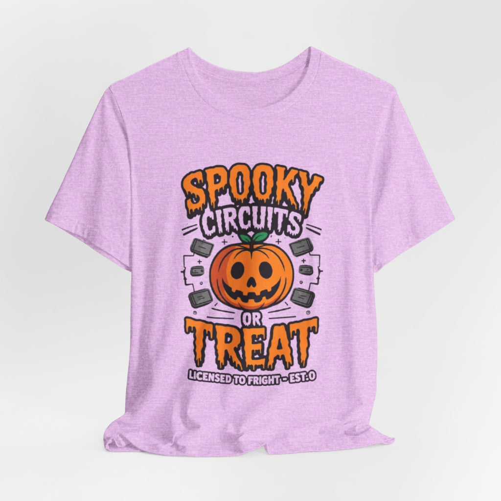 Spooky Circuits or Treat T-Shirt — Halloween Pumpkin Tech Tee