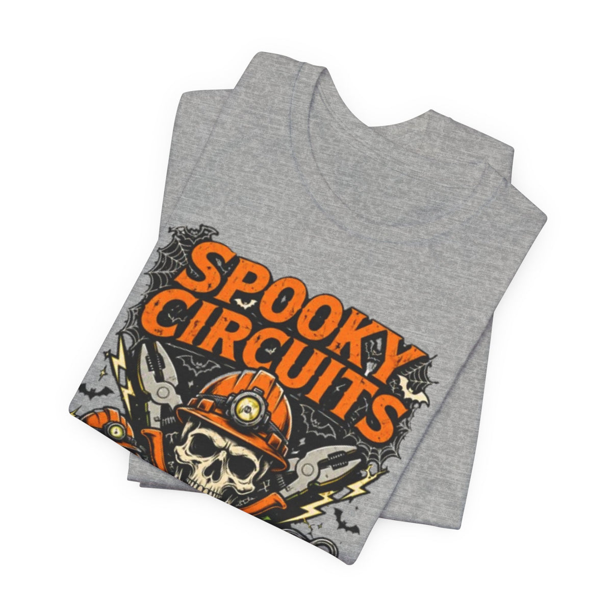 Spooky Circuits Halloween T-Shirt — "Shock or Treat" Skull & Pumpkin Tee