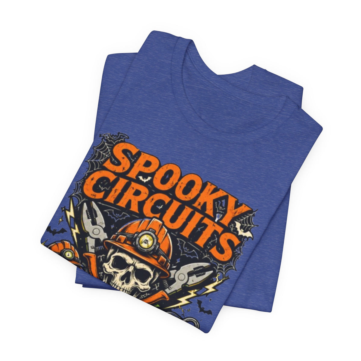 Spooky Circuits Halloween T-Shirt — "Shock or Treat" Skull & Pumpkin Tee