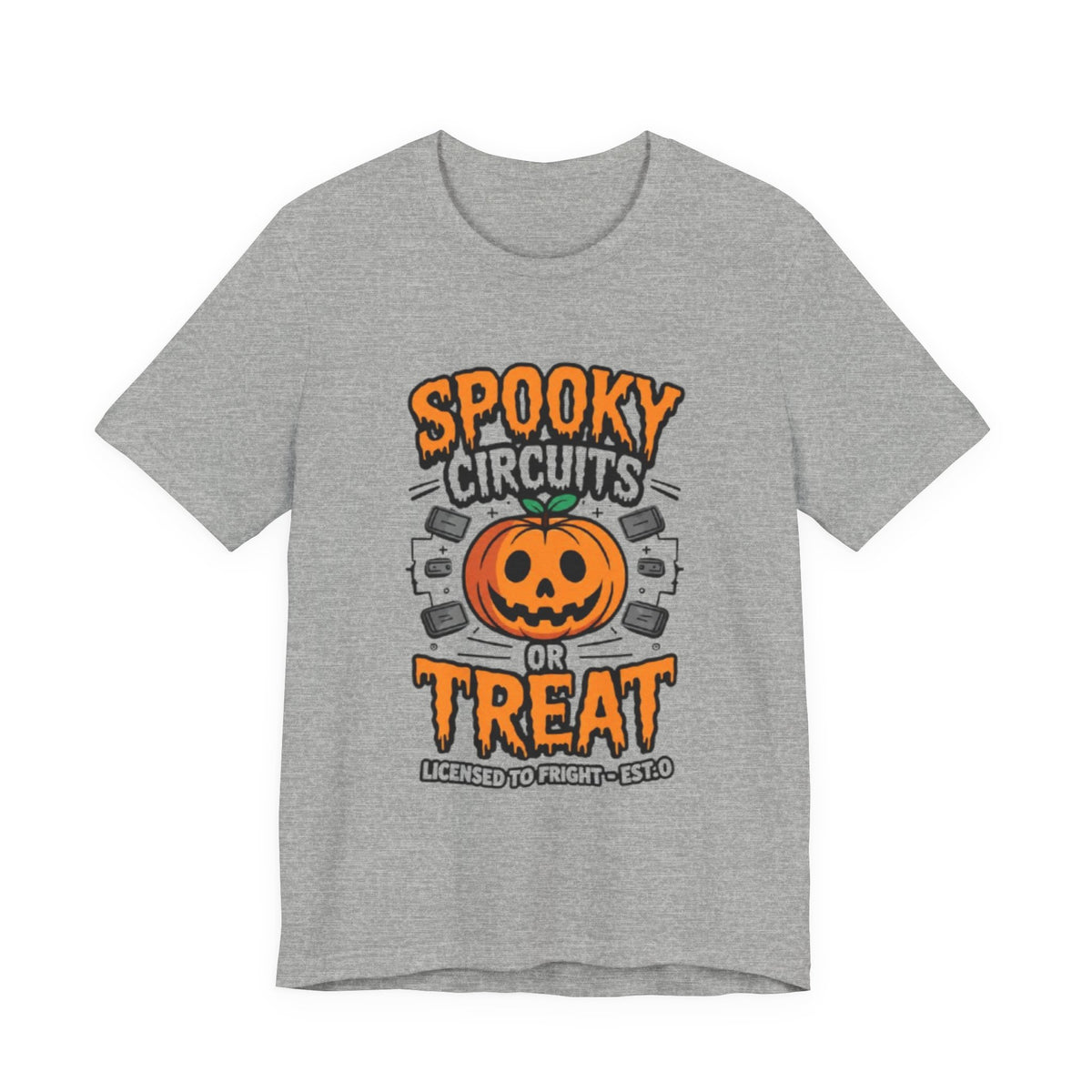 Spooky Circuits or Treat T-Shirt — Halloween Pumpkin Tech Tee