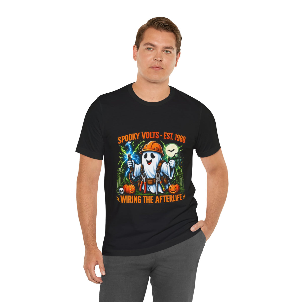 Spooky Volts 'Wiring the Afterlife' Halloween Tee
