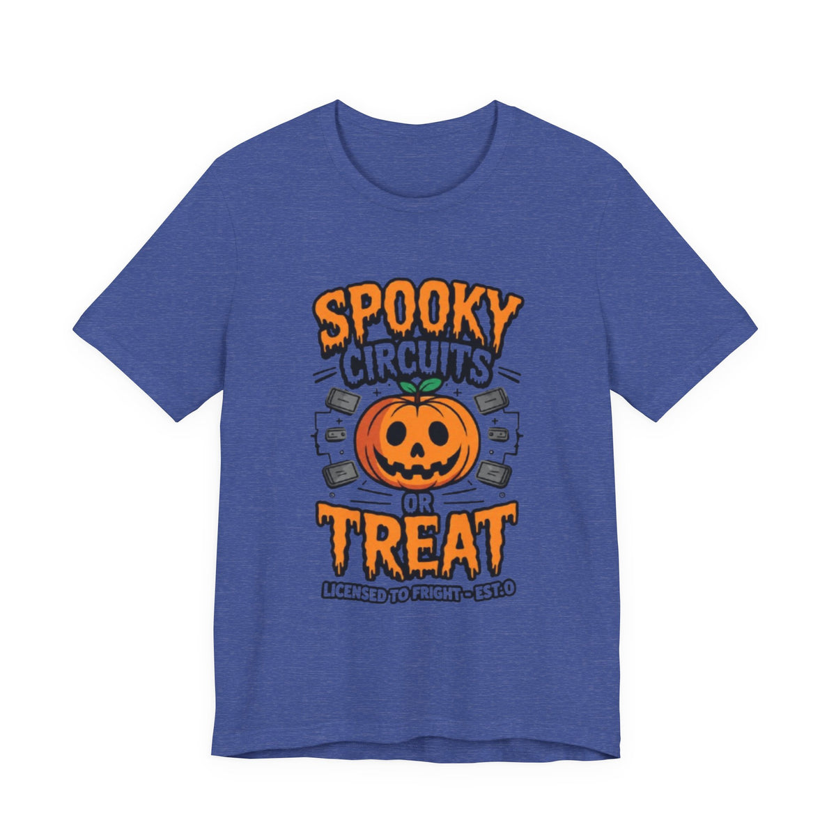 Spooky Circuits or Treat T-Shirt — Halloween Pumpkin Tech Tee