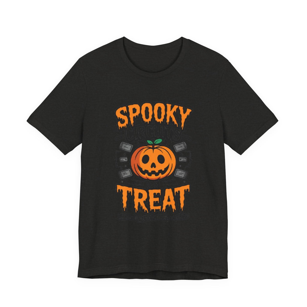 Spooky Circuits or Treat T-Shirt — Halloween Pumpkin Tech Tee