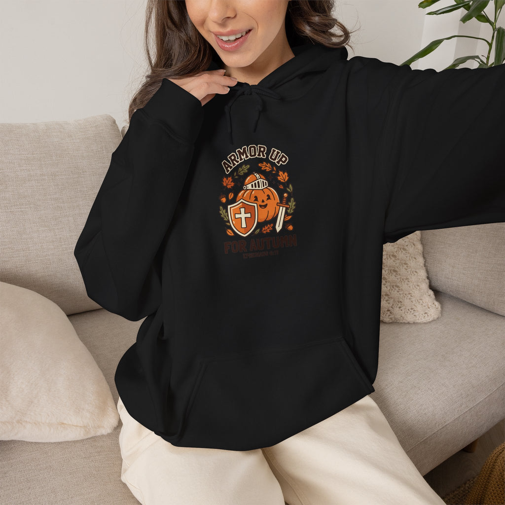 Armour Up For Autumn Hoodie | Christian Halloween, Faith Pumpkin