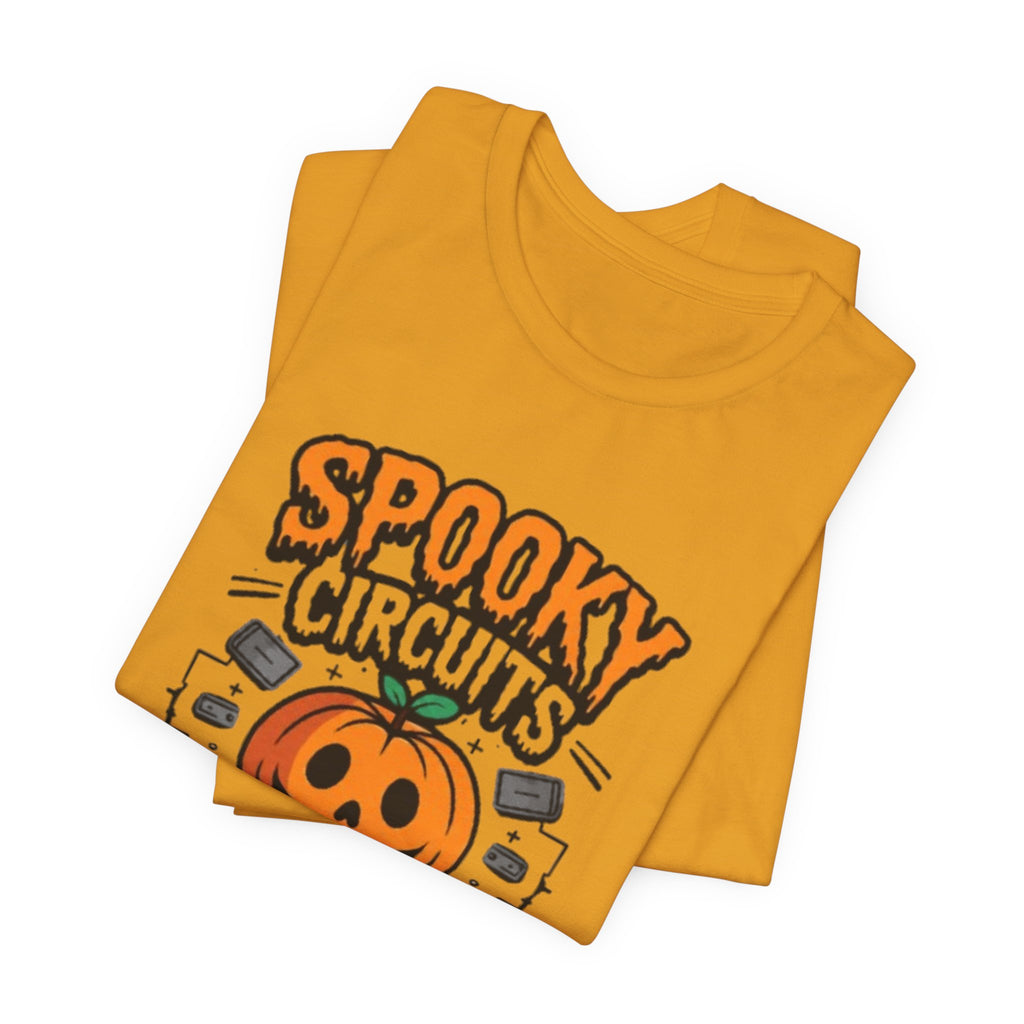 Spooky Circuits or Treat T-Shirt — Halloween Pumpkin Tech Tee