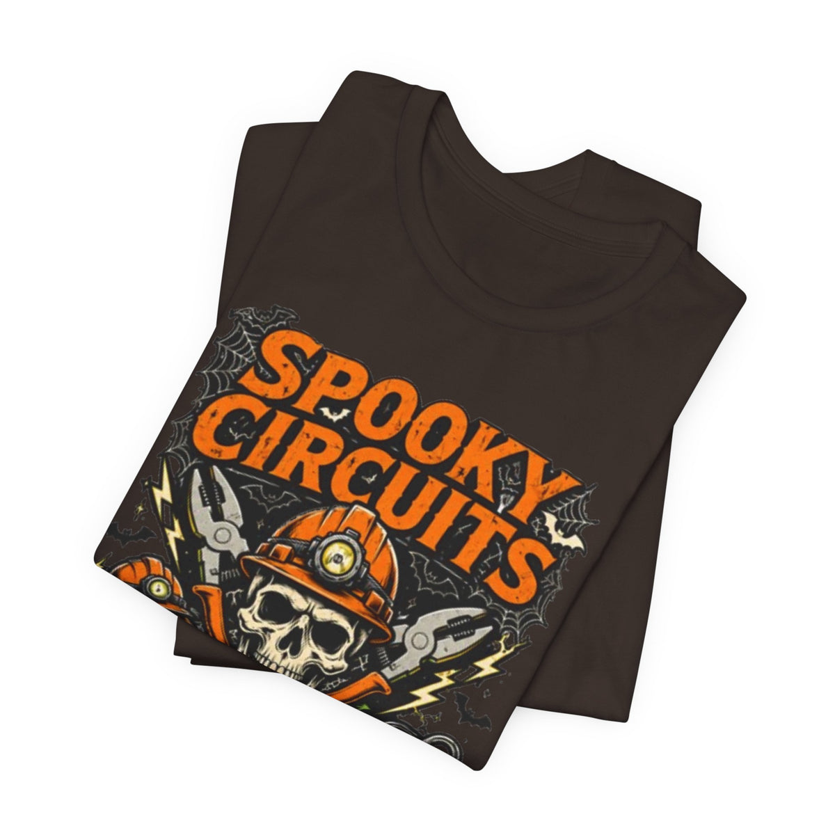 Spooky Circuits Halloween T-Shirt — "Shock or Treat" Skull & Pumpkin Tee