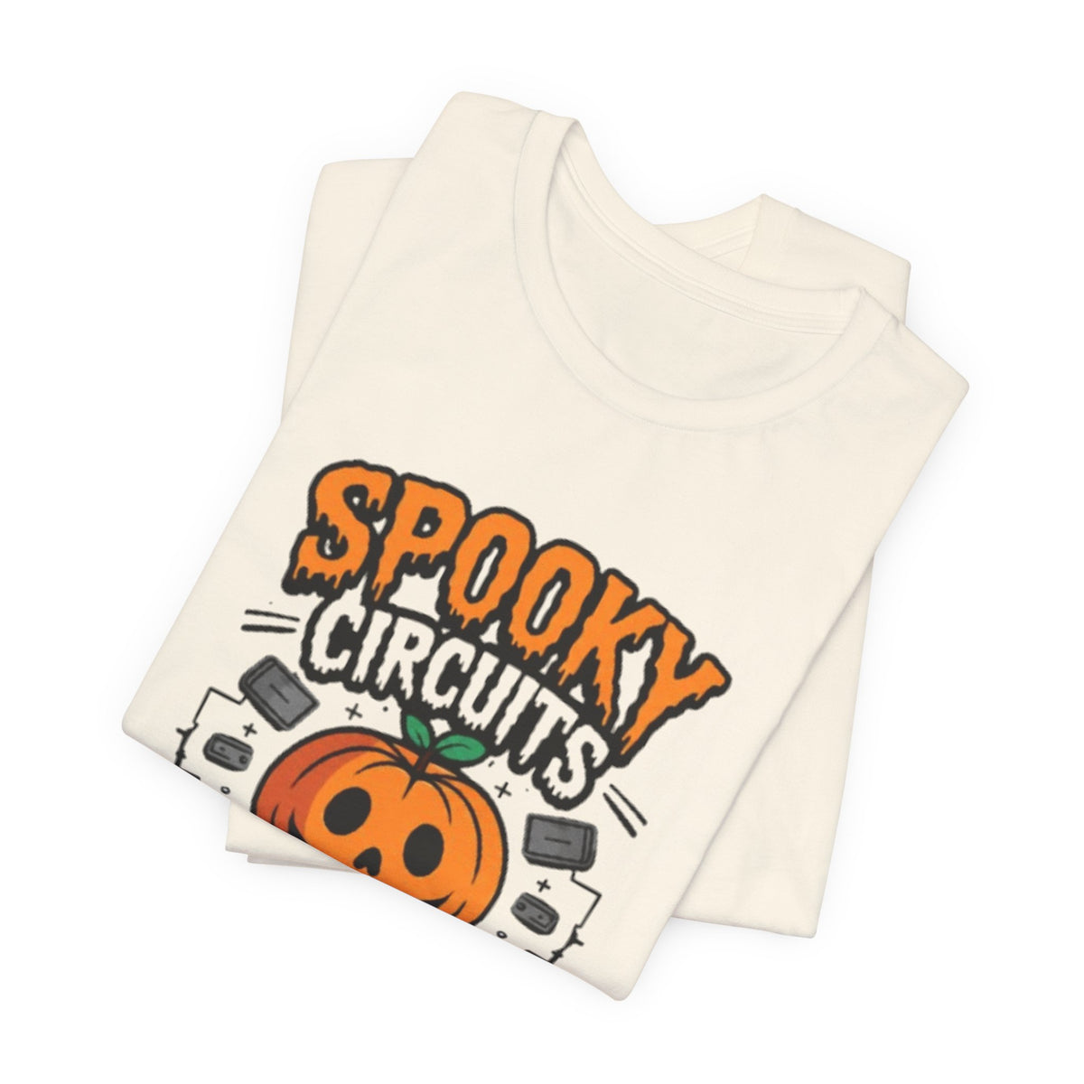 Spooky Circuits or Treat T-Shirt — Halloween Pumpkin Tech Tee