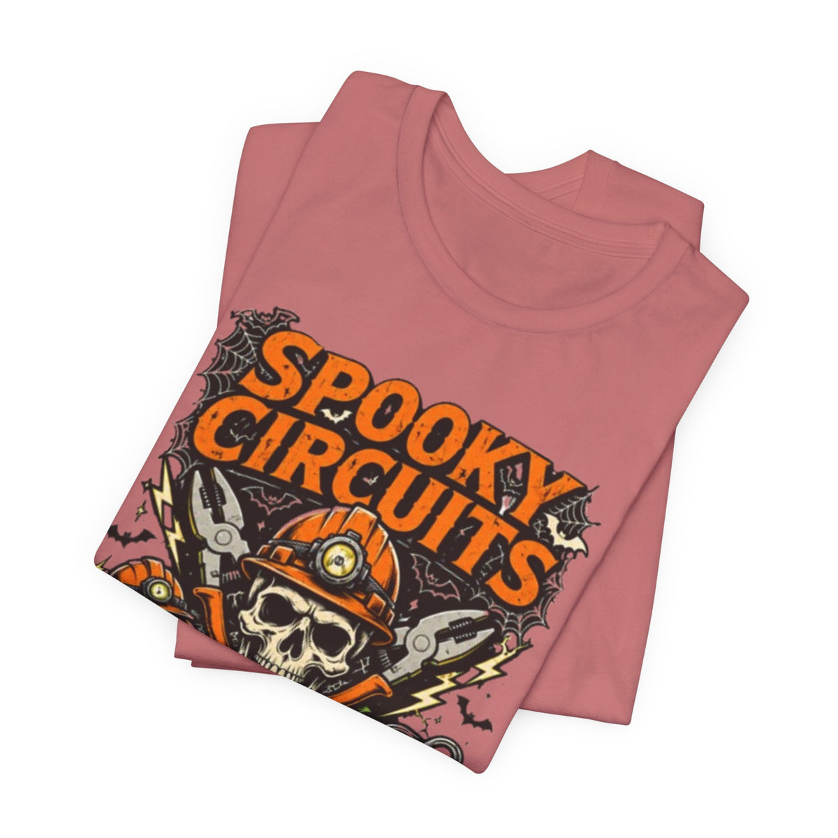 Spooky Circuits Halloween T-Shirt — "Shock or Treat" Skull & Pumpkin Tee