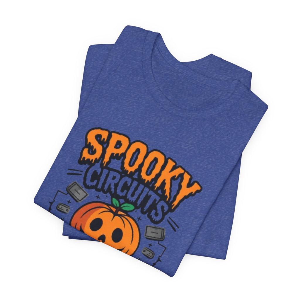 Spooky Circuits or Treat T-Shirt — Halloween Pumpkin Tech Tee