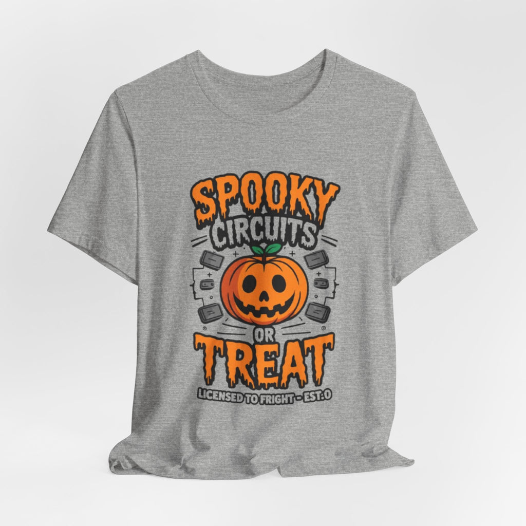 Spooky Circuits or Treat T-Shirt — Halloween Pumpkin Tech Tee