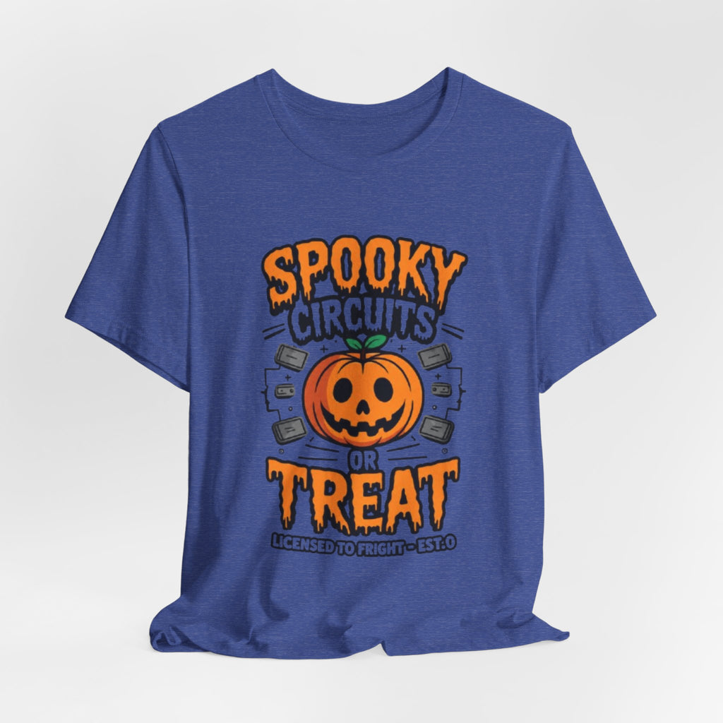 Spooky Circuits or Treat T-Shirt — Halloween Pumpkin Tech Tee
