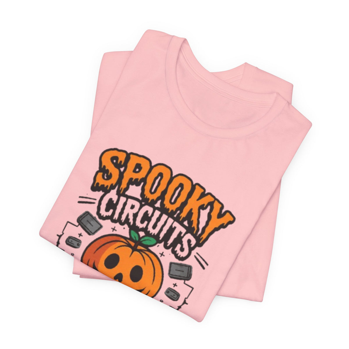 Spooky Circuits or Treat T-Shirt — Halloween Pumpkin Tech Tee