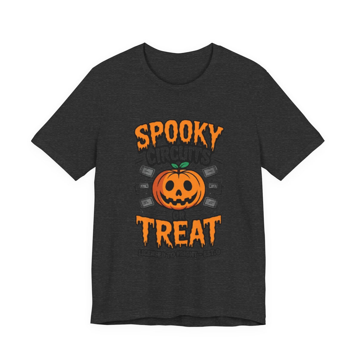 Spooky Circuits or Treat T-Shirt — Halloween Pumpkin Tech Tee