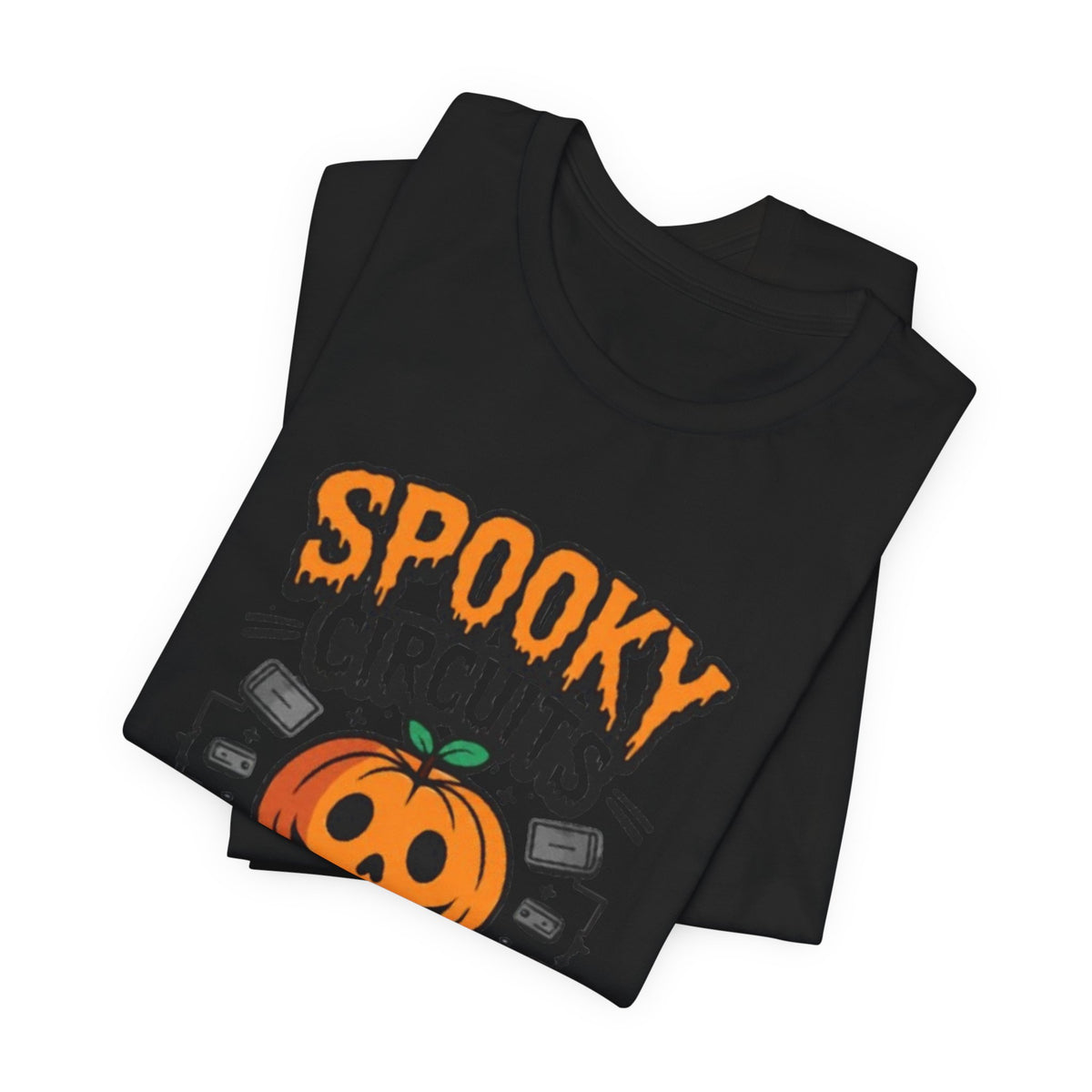 Spooky Circuits or Treat T-Shirt — Halloween Pumpkin Tech Tee