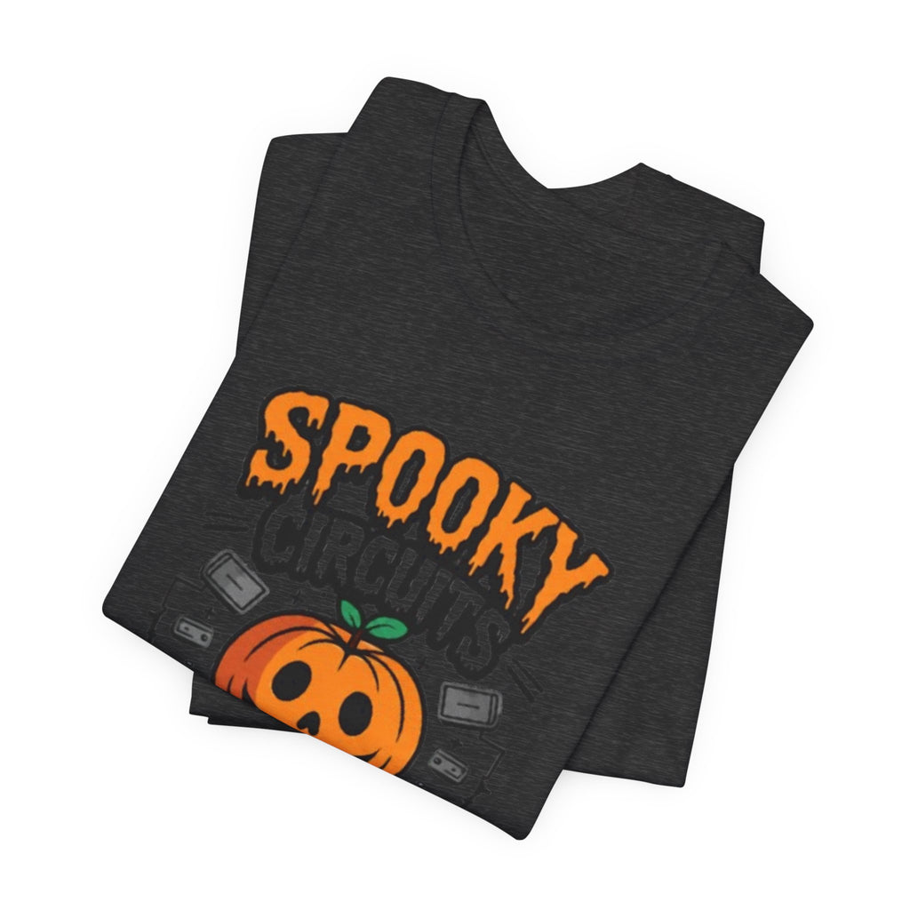 Spooky Circuits or Treat T-Shirt — Halloween Pumpkin Tech Tee