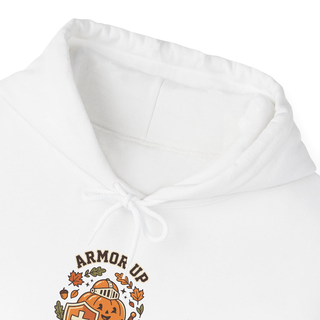 Armour Up For Autumn Hoodie | Christian Halloween, Faith Pumpkin