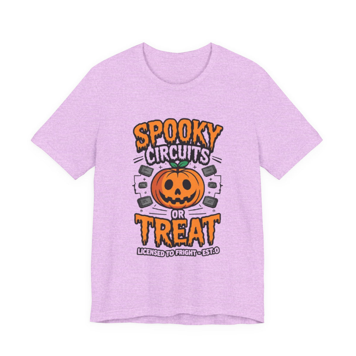Spooky Circuits or Treat T-Shirt — Halloween Pumpkin Tech Tee