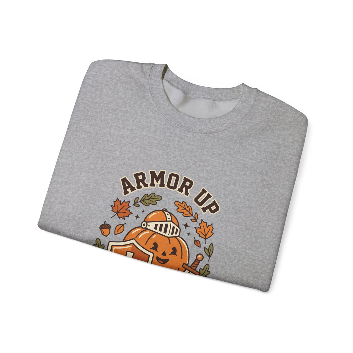 Armor Up Pumpkin Crewneck Sweatshirt | Christian Halloween, Autumn Faith