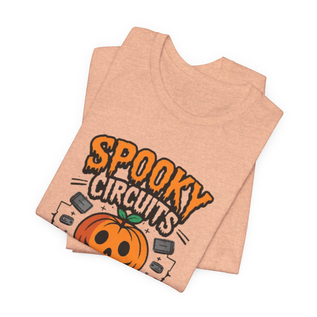 Spooky Circuits or Treat T-Shirt — Halloween Pumpkin Tech Tee