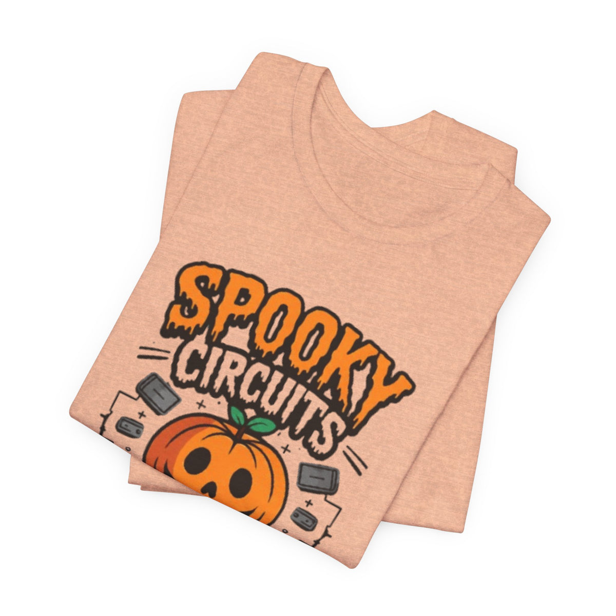 Spooky Circuits or Treat T-Shirt — Halloween Pumpkin Tech Tee