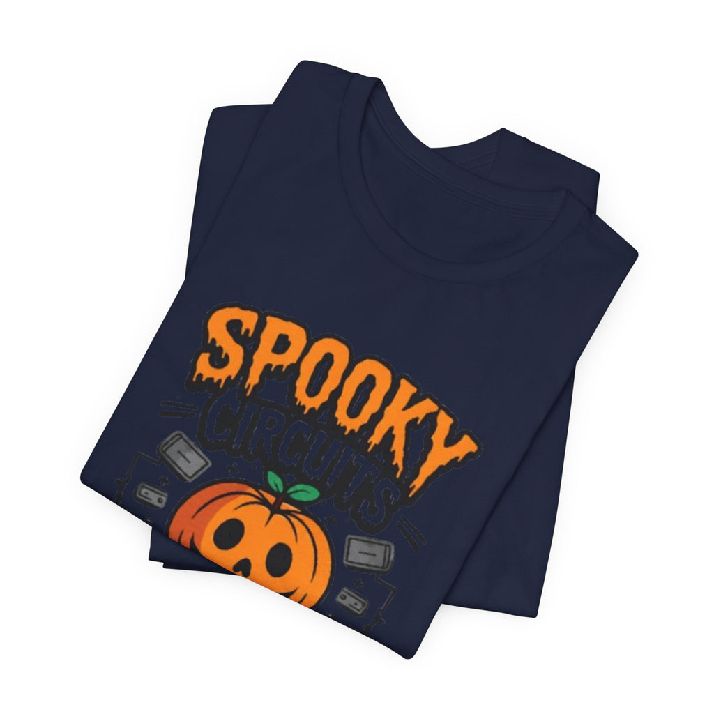 Spooky Circuits or Treat T-Shirt — Halloween Pumpkin Tech Tee
